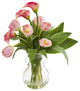 Calla Lily & Tulips Artificial Arrangement in Decorative Vase