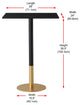 Home Living 28" Pub Table, Black