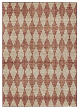 Machine Washable Indoor/Outdoor Chantille ACN578 Paprika 5' x 7'6" Rug