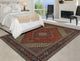 Fine Vintage Distressed Norbert Red/Navy Rug, 6'7x9'9