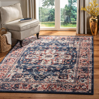 Safavieh Charleston CHL411L Rug, Navy/Red, 5'3" X 7'6"