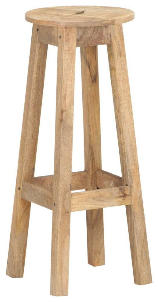 vidaXL Bar Stools 2 pcs Solid Mango Wood