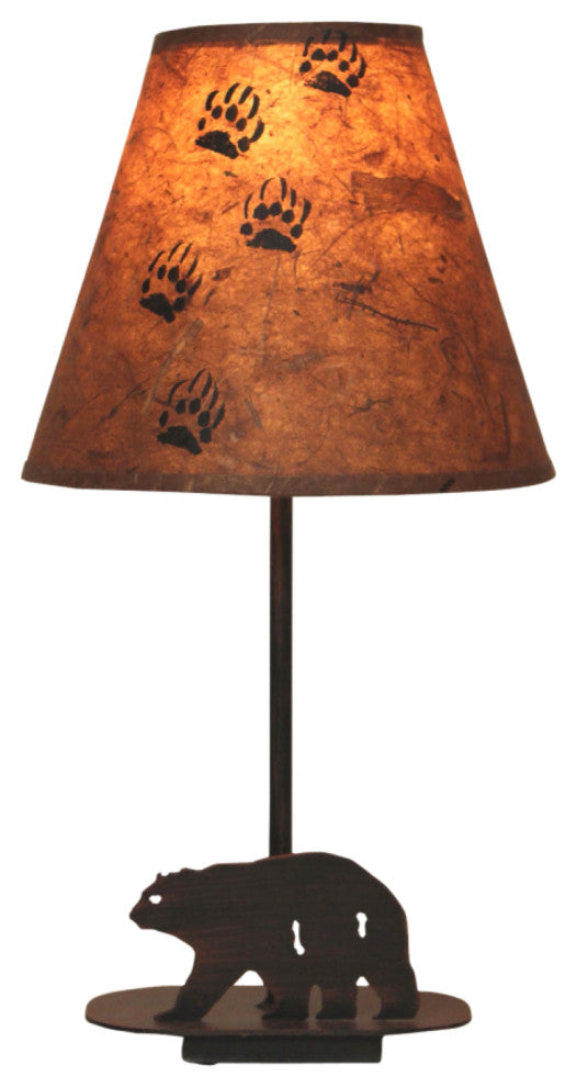 Burnt Sienna Mini Iron Bear Table Lamp