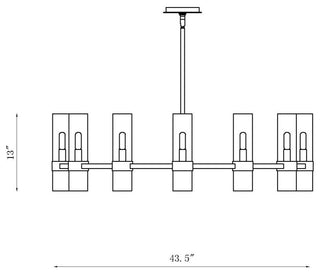 Z-Lite 4008-12 Datus 12 Light 44"W Taper Candle Chandelier - Rubbed Brass