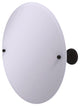 Frameless Round Beveled Edge Tilt Mirror, Oil Rubbed Bronze
