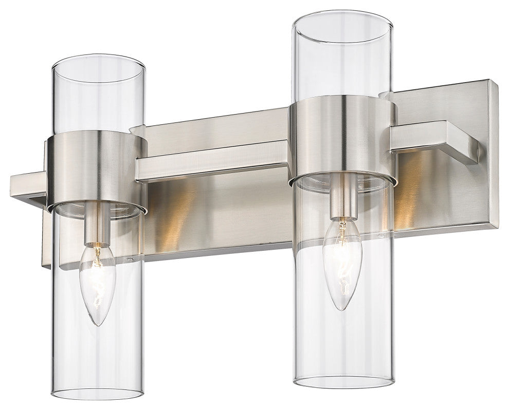 Zlite 343-2V-BN 2-Light Vanity, Clear