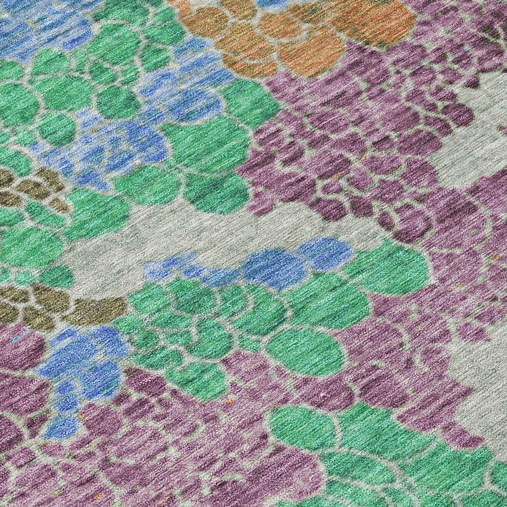 Machine Washable Indoor/Outdoor Chantille ACN1906 Green 10' x 14' Rug