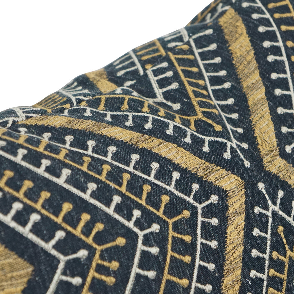 17" Jacquard Throw Pillows With Inserts, Set of 2, Tupelo Earth
