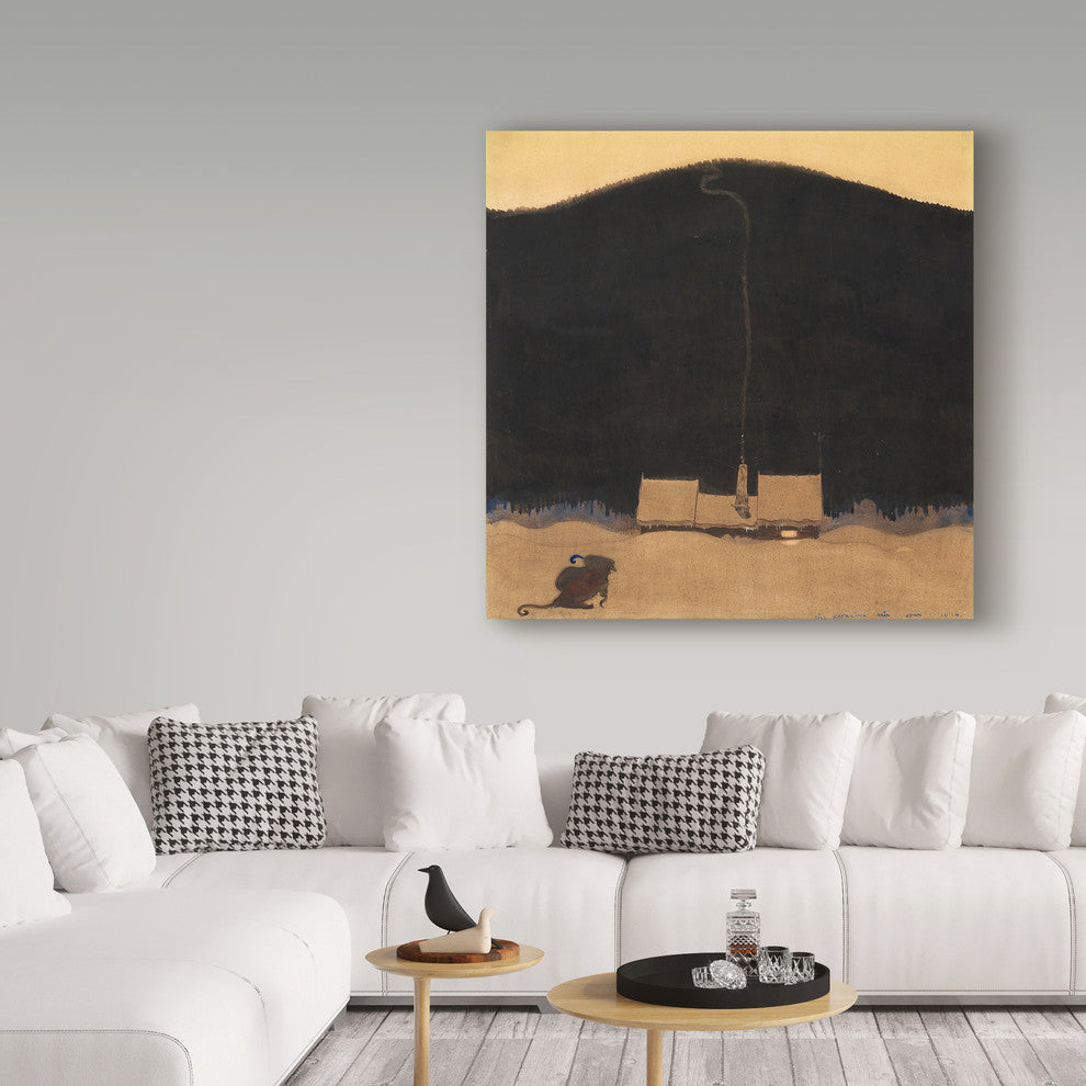 John Bauer 'The Cottage At The Foot Of The Mountain' Canvas Art