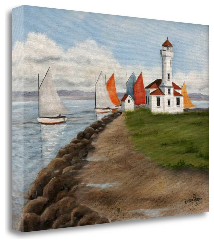 "Wooden Race" By Julie Peterson, Giclee Print on Gallery Wrap Canvas