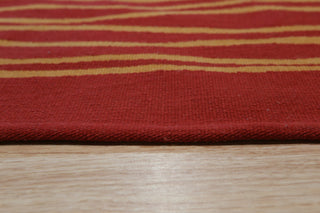Red Contemporary Modern Modern Flat Weave Area Rug
