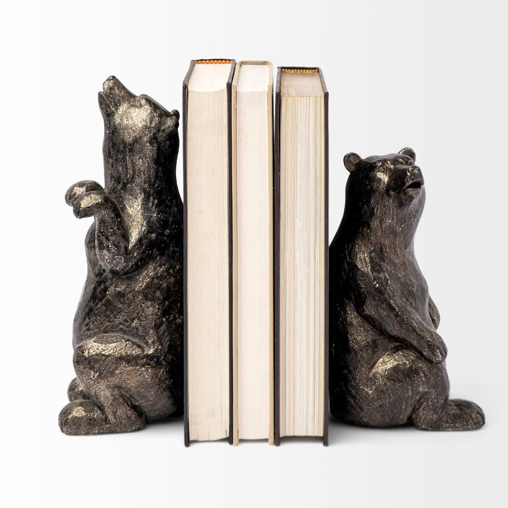 "Sleuth" Grizzly Bear Book Ends