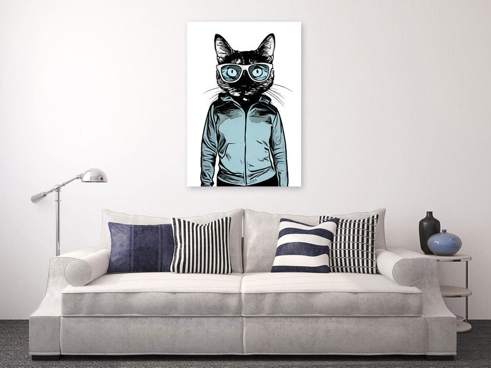 Cortesi Home "Cool Cat" by Nicklas Gustafsson, Giclee Canvas Wall Art, 40"x60"