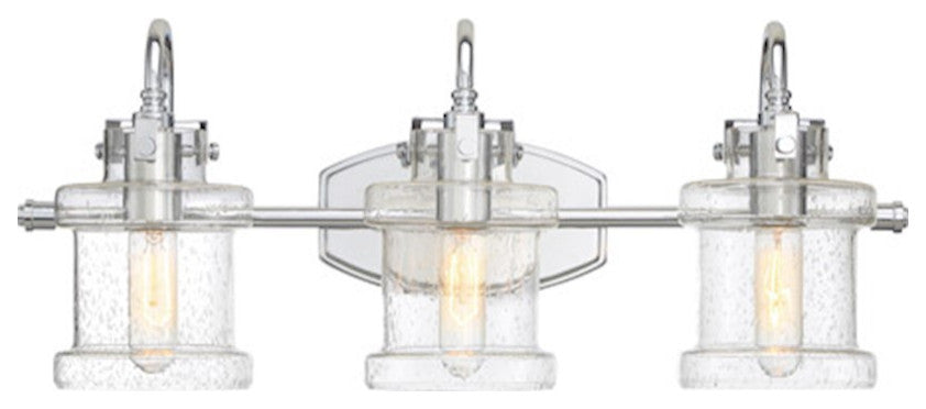 Quoizel DNY8603C Three Light Bath, Polished Chrome Finish