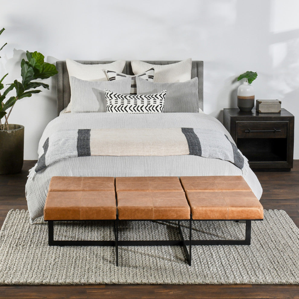 Oxnard Wool Area Rug by Kosas Home, Grey, 5x8