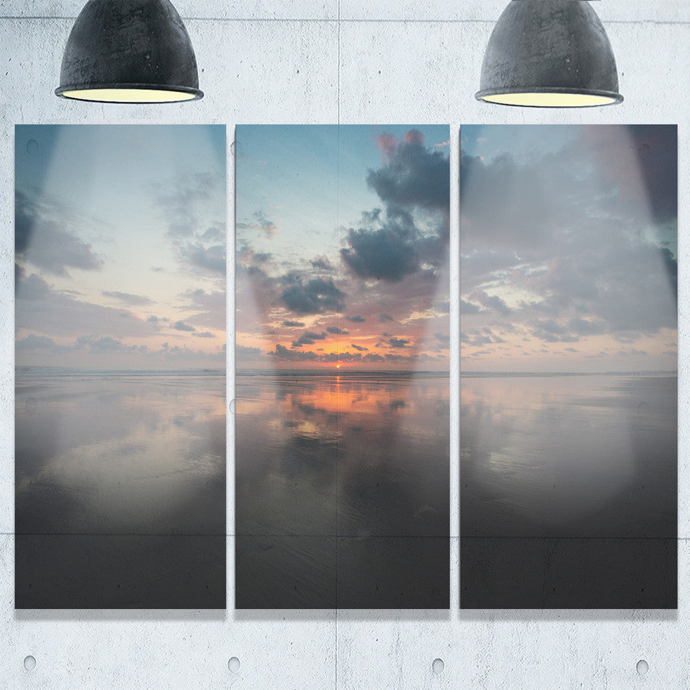 "Matapalo in Costa Rica Beach Sunset" Metal Wall Art, 3 Panels, 36"x28"