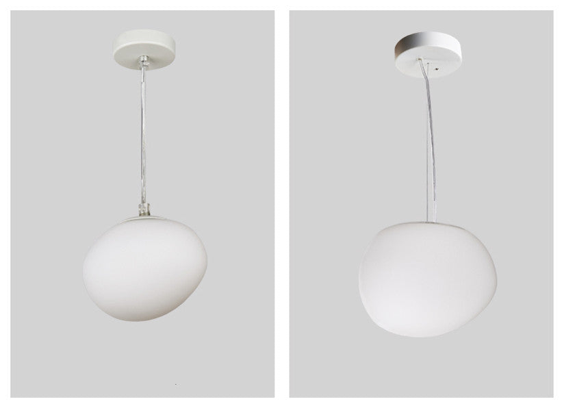 Nordic White Glass LED Pendant Lamps For Dining room, Cafe, Pd005a
