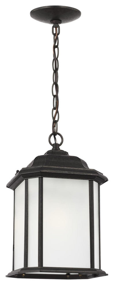 Generation Lighting 60531EN3 Kent 8"W LED Outdoor Mini Pendant - Black