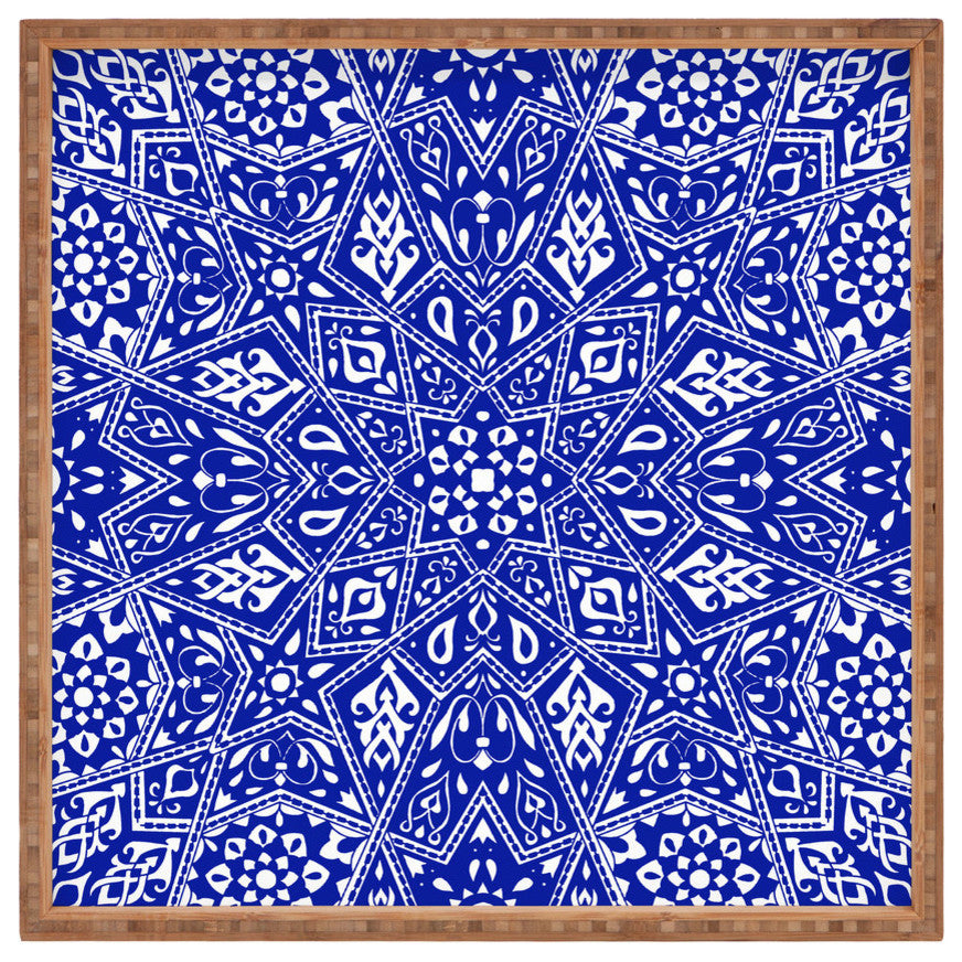 Deny Designs Aimee St Hill Amirah Blue Square Tray