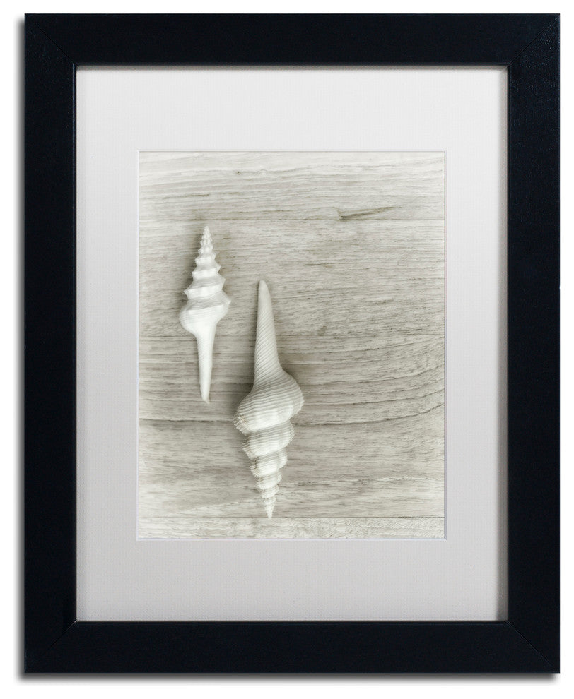 Cora Niele ''Two White Shells'' Matted Framed Art