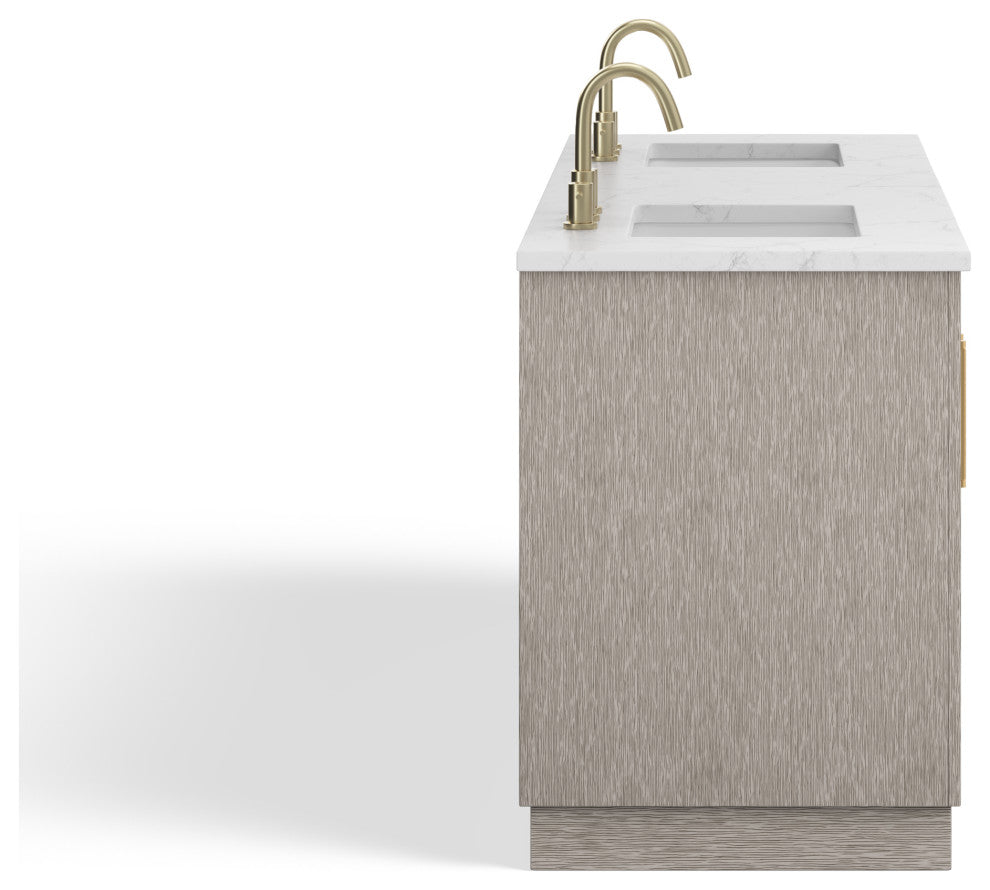 The Arrington Bathroom Vanity, Gray, 72", Double Sink, Freestanding
