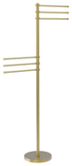 Towel Stand with 6 Pivoting 12" Arms, Satin Brass
