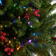 4' Holiday Faux Xmas Plant Pre-Lit &Glittered on Pedestal W/ Multicolor Lights