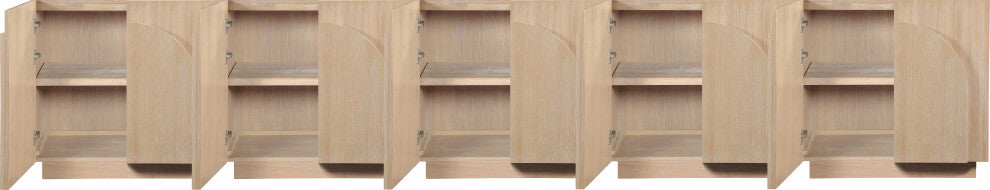 Navona Oak Veneer Sideboards / Buffet, Natural, 5pc