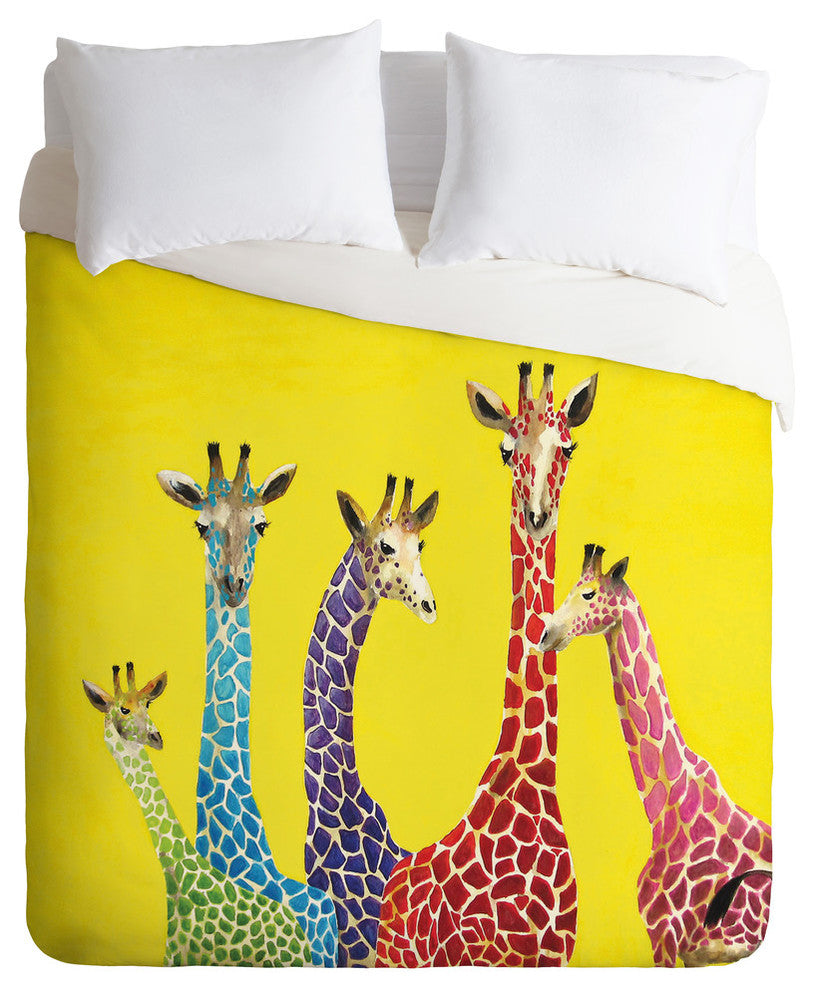 Deny Designs Clara Nilles Jellybean Giraffes Duvet Cover - Lightweight