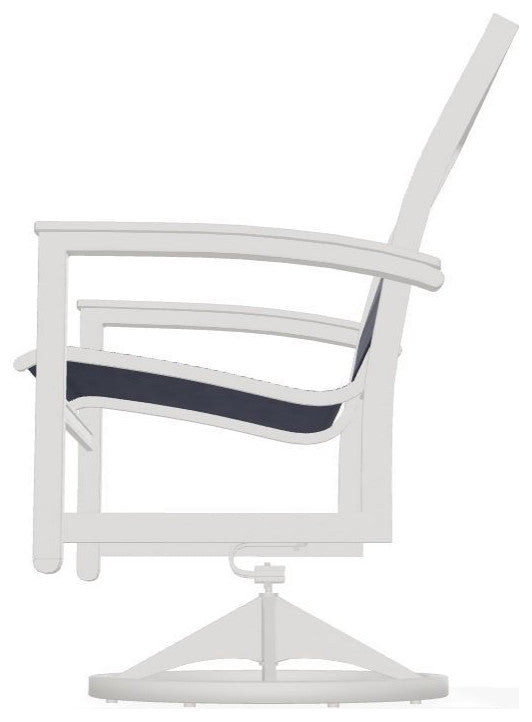 Bazza Sling Outdoor Swivel Rocker, Collect Indigo/Snow