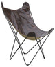 Natural Leather Butterfly Chair