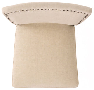 William Contemporary Linen Barstools, Set of 2