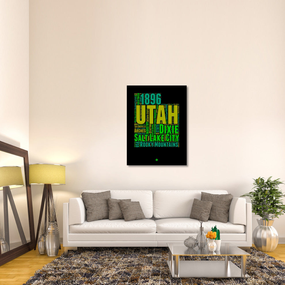 "Utah Word Cloud 1" Fine Art Print