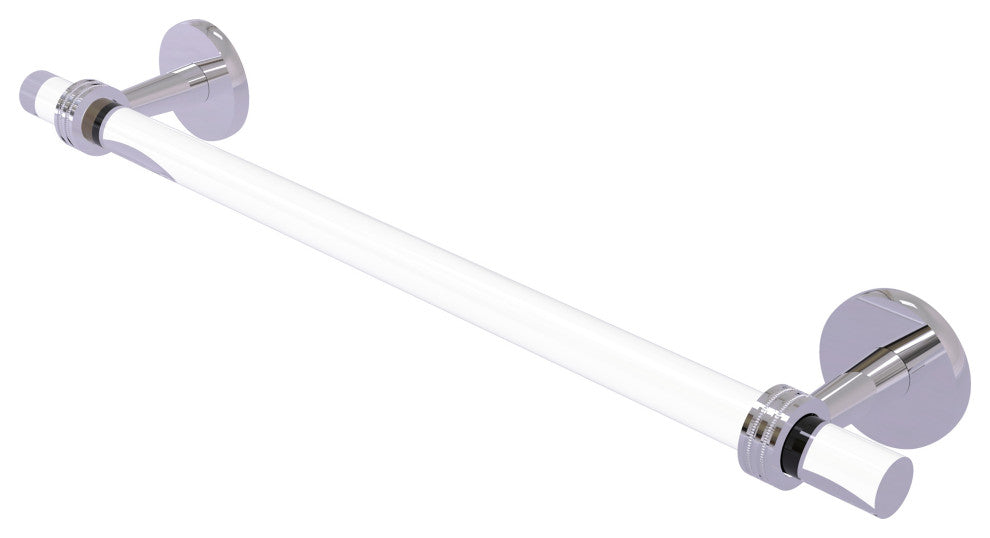 Clearview 30" Towel Bar with Dotted Accents, Polished Chrome
