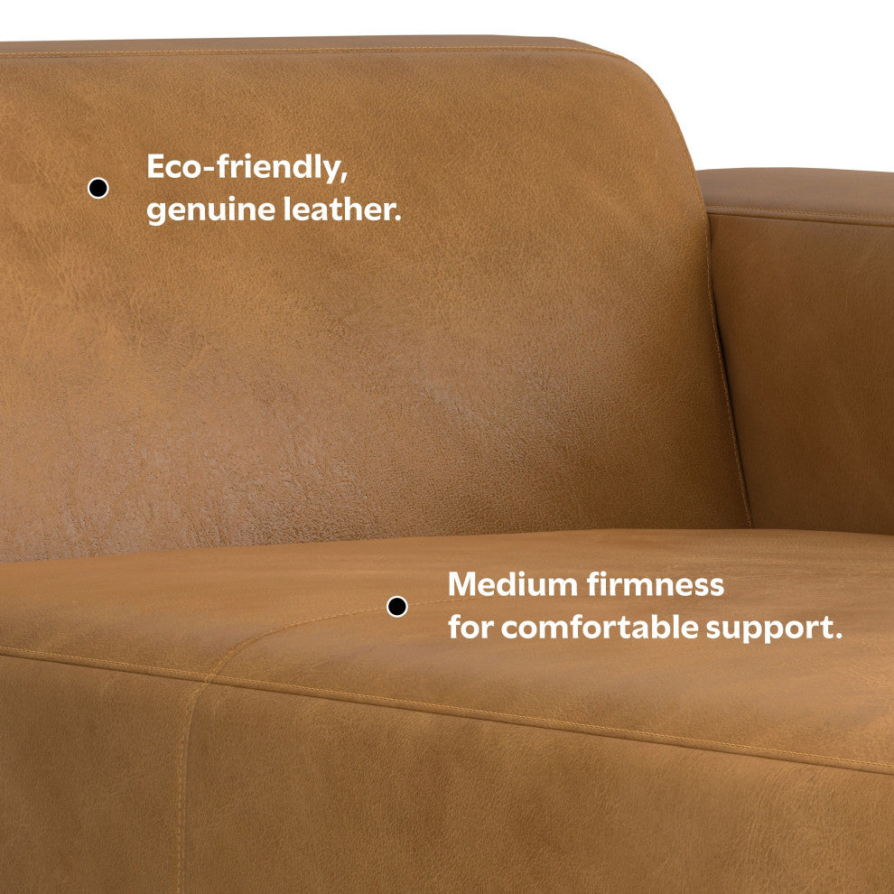 Rex Right Chaise Sofa Module in Genuine Leather