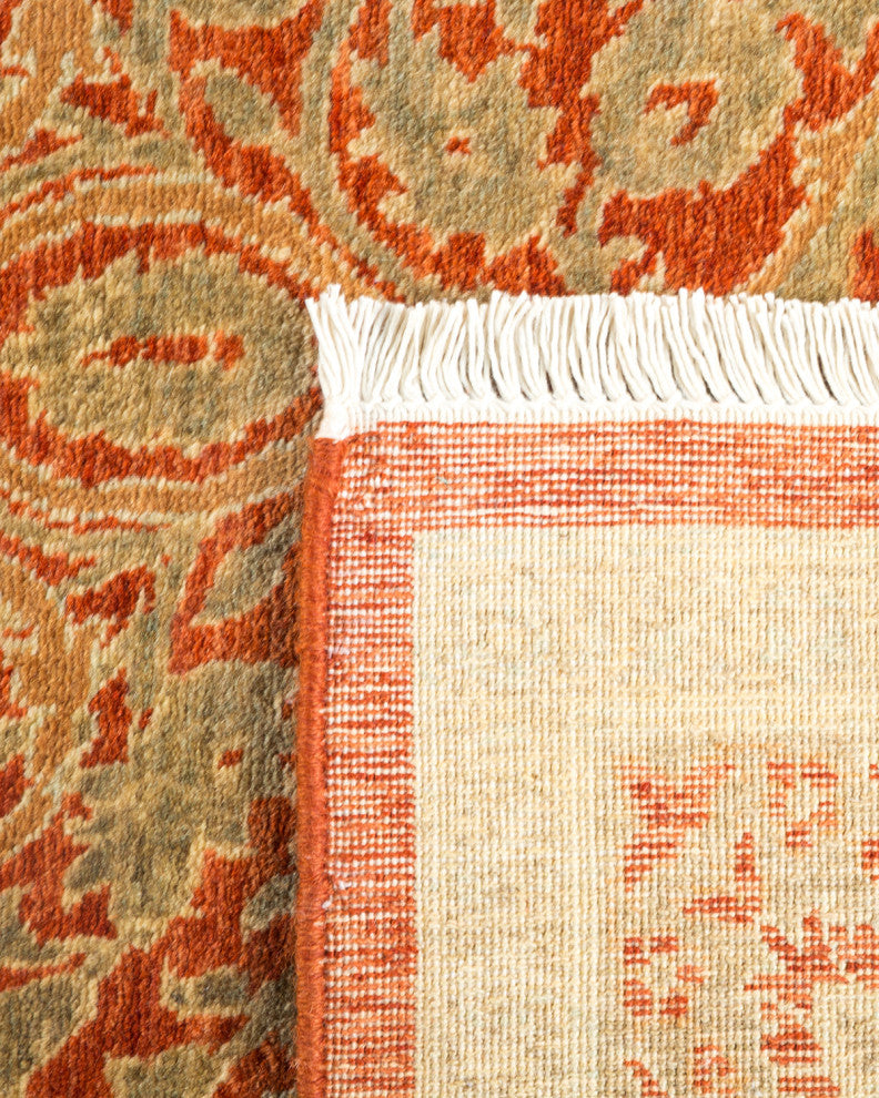 Mogul, One-of-a-Kind Hand-Knotted Area Rug Orange, 4'2"x6'7"