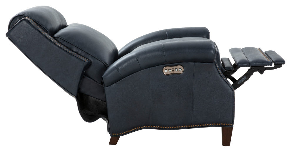 Barrett Power Recliner w/Power Head Rest, Barone Navy Blue