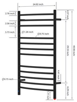 HEATGENE Towel Warmer with Built-in Timer and Temperature Control, Wall-Mounted,