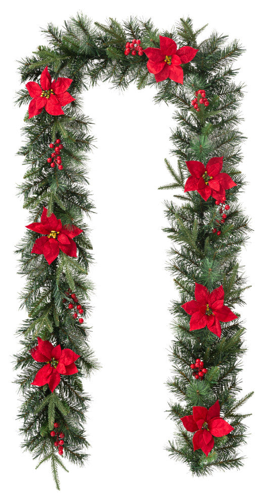 9' Pre-Lit Christmas Garland