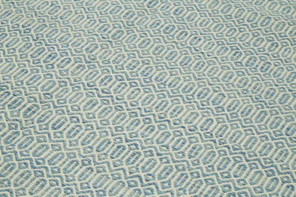 Rug N Carpet - Handwoven Modern Design 8' 1'' x 10' 0'' Wool Flatweave Kilim Rug
