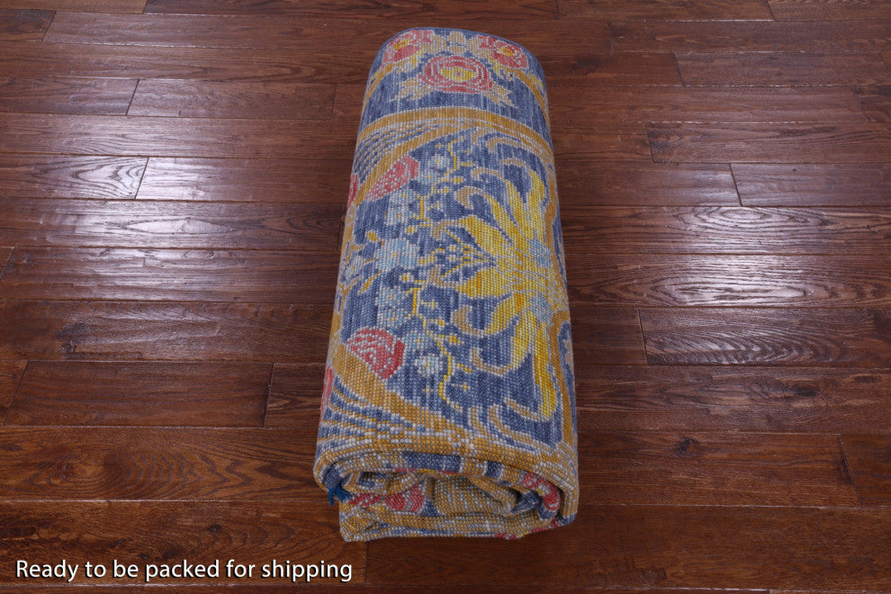Hand-Knotted William Morris Wool Rug 6' 3" X 9' 4" - Q13357