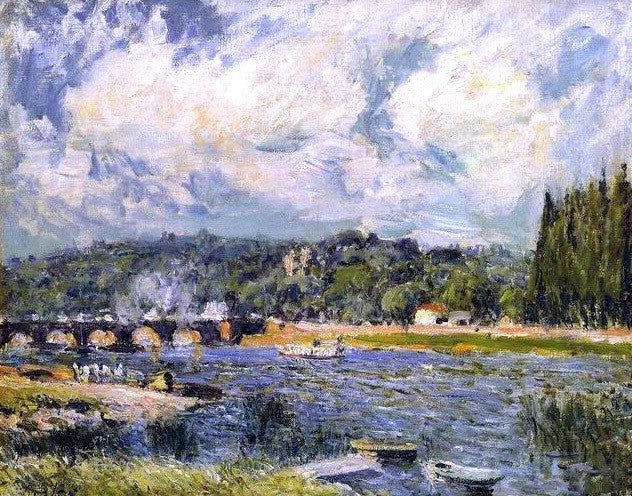 Alfred Sisley The Bridge of Sevres, 20"x25" Gallery Wrapped Canvas Print