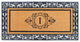 A1HC Paisley Rubber & Coir Outdoor Durable Monogrammed Doormat, 30"X60", Black,