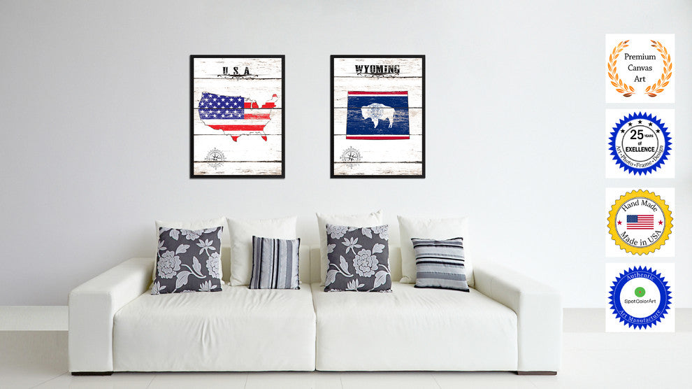 Wyoming State Flag Canvas, 22"x29"