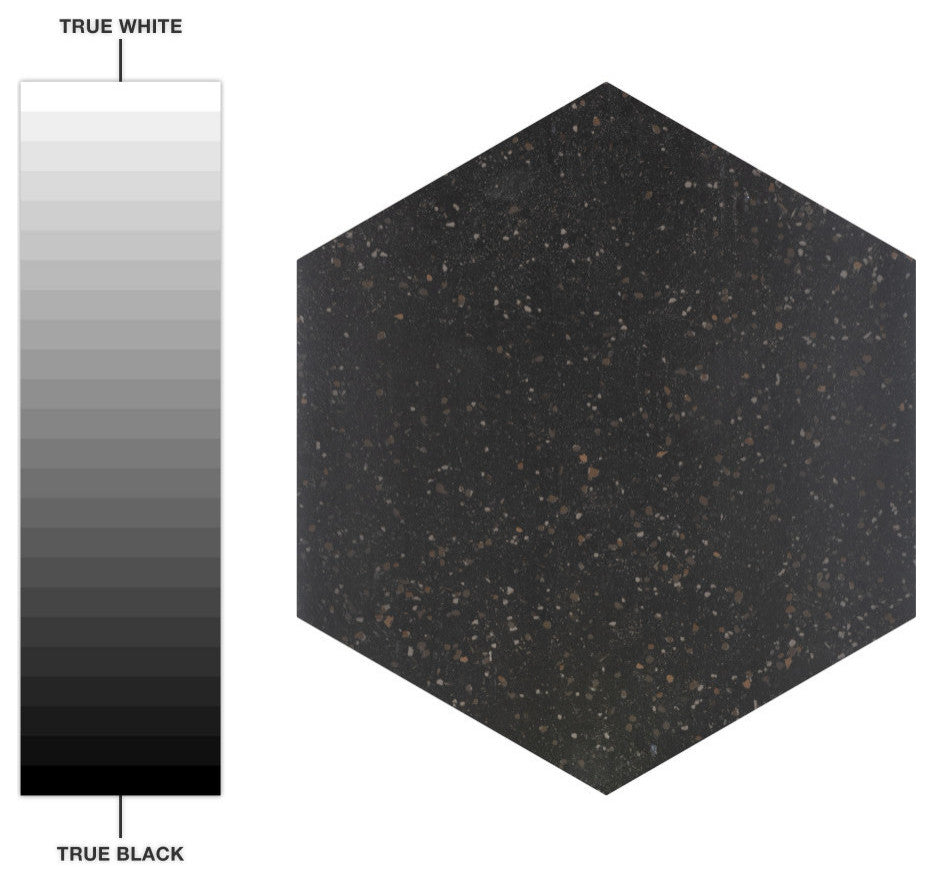Palazzo Hex Nero Porcelain Floor and Wall Tile