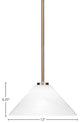 Atlas 1-Light Mini Pendant, New Age Brass/White Marble