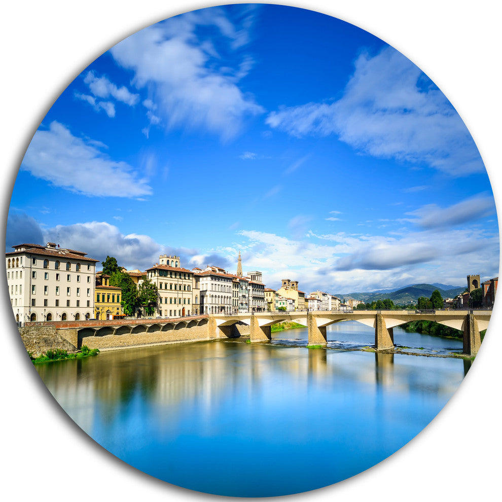 Ponte Alle Grazie Florence Italy, Seashore Disc Metal Wall Art, 36"