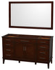 Hatton 60" Dark Chestnut Single Vanity, No Top, No Sink, 56"