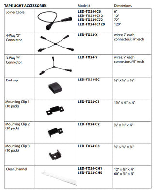 Double Screw Mounting Clips for InvisiLED 24V Outdoor Tape Light