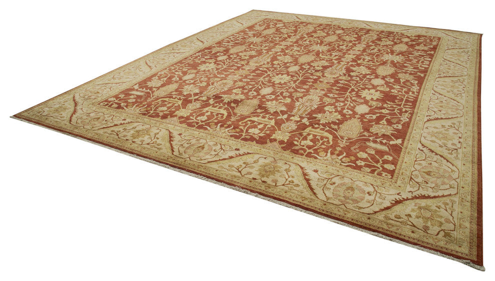 Rug N Carpet - Handmade Oriental 12' 0" x 14' 7" Oversize Oushak Area Rug